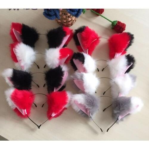 Fashion Cat Fox Ears Cosplay Anime Costume Halloween Party Orecchiette Headband cos