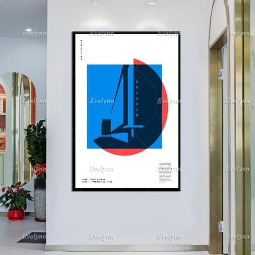 Bauhaus Architecture Design Modernism Abstract Helvetica Print Wall Art Product Design Minimalist Poster Home Decor Canvas Gift