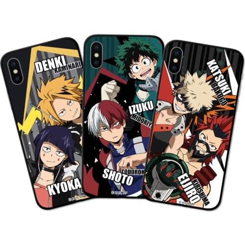 Anime My Hero Academia Todoroki Phone Case for Apple IPhone Oppo Huawei High Quality Silica Gel Cartoons Midoriya Cover