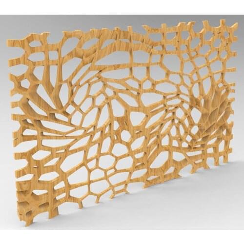 Digital file 3d STL Model partition for CNC Router 3d-Printer carving engraving -screen frame home decor