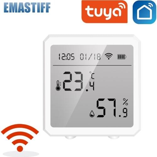 Tuya WIFI Temperature and Humidity Sensor Indoor Hygrometer Thermometer Detector Support Alexa Google Home smart life