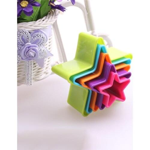 1 Set Roasting Tool 3D Biscuit Mould Cute Star Plastic Curved Cookie Mold Sugarcraft Chocolate Mould Kitchen Accessory
