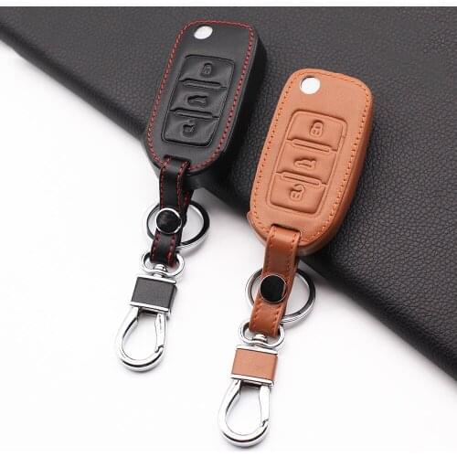 Hot Sale 100% leather car key case cover for volkswagen vw polo tiguan passat b5 b6 b7 golf eos scirocco jetta mk6 octavia