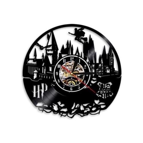 Haried modern living room bedroom potter vinyl creative vintage record wall clock
