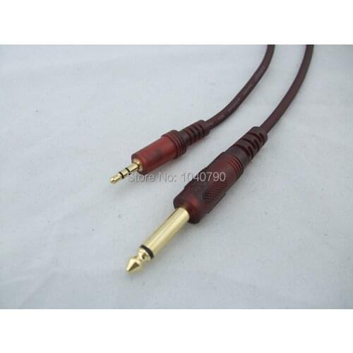6.5/6.3 to 3.5 dual channel 3.5 stereo to 6.35/6.5 mono Audio line Audio and video signal cable 1M 3.2ft