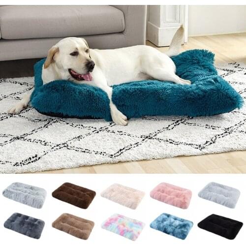 122*83CM Big Dog Bed Long Plush Pet Cushion Kennel Soft Thicken Cat Nest Puppy Sofa Mat For Small Medium Large Dog Pad Pet House