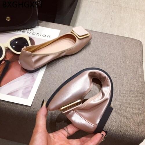 Square Toe Woman Flats Barefoot Shoes Loafers Women Korean Fashion Slip on Shoes for Women Leather Casual Shoes Chaussure Femme