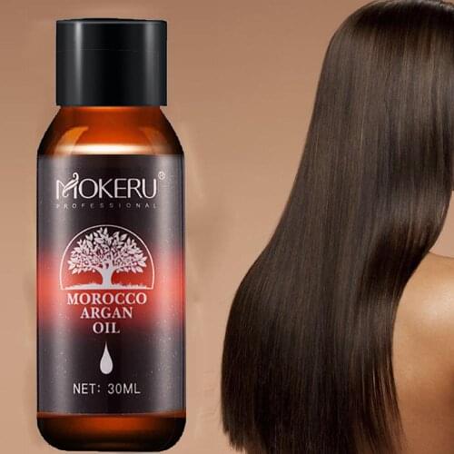 Mokeru 2PC/Lot Natural Essence Argan Oil 30ml Repairing Dry Damage Hair Growth Oil Treatment For Woman Hair Care Skin Care