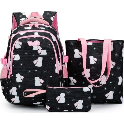 New Cute Student Kids Book Bags Set Waterproof Nylon School Bag For Teenager Girl 2021 Women Backpack College Laptop Backpacks