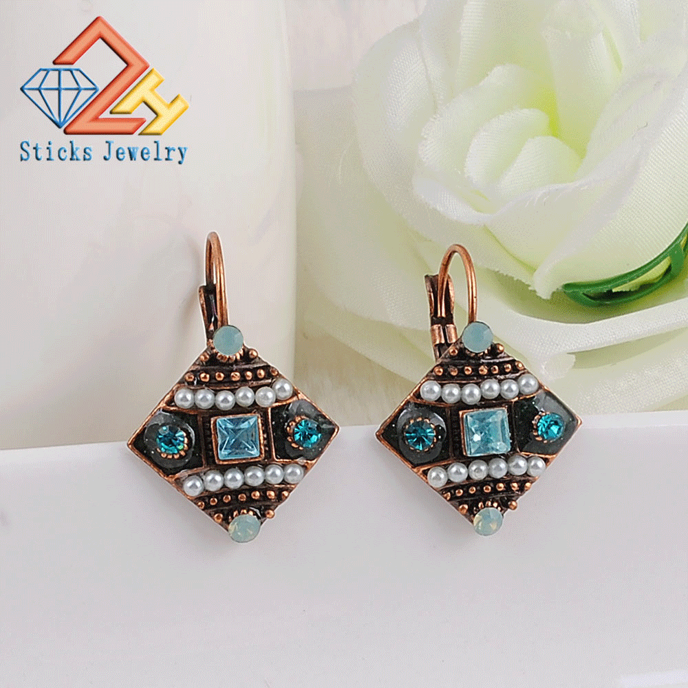 New Arrivals Earring Women Fashion Texture Cute Fine Jewelry Lovely Carved Natural Zircon Earrings
