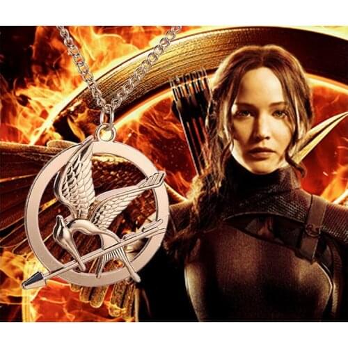 The Hunger Games Necklace 2016 Popular Vintage Style Birds Charm Golden Snitch Pendent Necklace 3Colors Choose