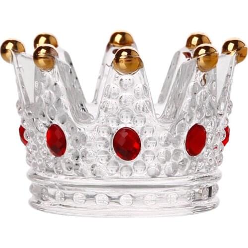 Eleton The ashtray personalized artificial pressed glass European art crown candle Creative ornaments fashion gift smoking pipe