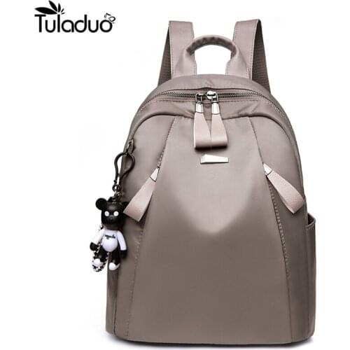 Bear Daypack Girls Daily Simple Schoolbag for Teenagers Boys Oxford Women Backpack Vintage Mochila Casual Rucksack Travel Bag