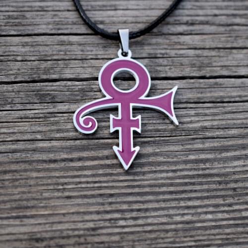 SanLan 1pcs Purple Prince Love Symbol necklace with rope chain 50cm