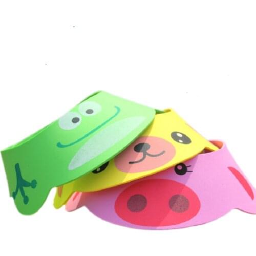 Cartoon animal Baby Shower Cap Adjustable hat Hair Wash Hat Ear Protection Children Kids Shampoo Shield Bath Head Cover gift