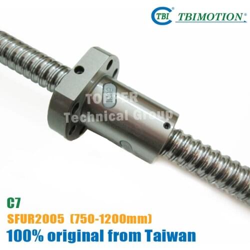 TBI BallScrew 2005 Ball screw Length 1200mm with SFU2005 Ballscrew Nut SFU