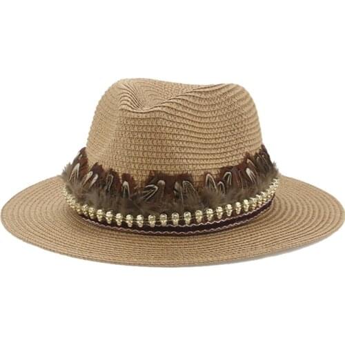 Panama women hats band formal casual summer hats straw red green yellow jazz men caps outdoor beach bucket summer sun women hats