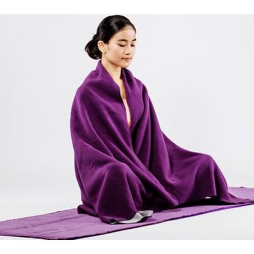 Folding Thickened Yoga Blanket Warm Non Slip Blanket Mat Thickened Yoga Mat Cover Towel Blanket Sports Pilates Workout 180x90cm