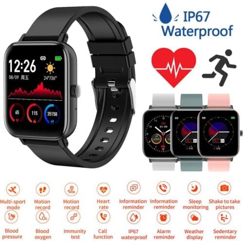 Smart Watch Bluetooth Touch Bracelet Blood Pressure Heart Rate Monitoring Fitness Tracker Waterproof Watch For Android IOS