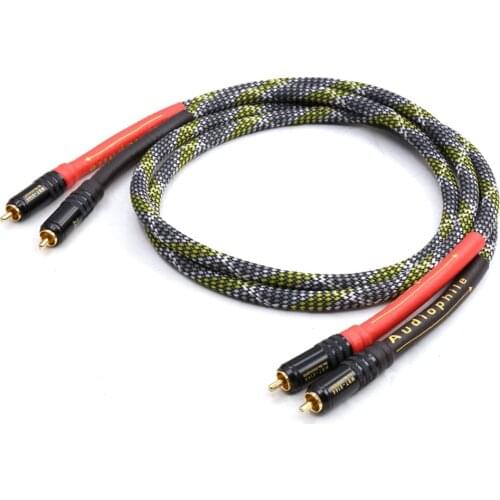 SQ-88B G5 5N OFC Silver Plated Audio RCA Interconnect Cable with WBT-0144 RCA Connector Plug