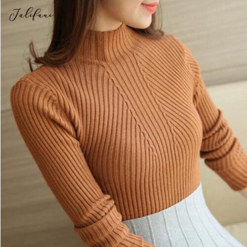 Turtleneck Sweater Women Fashion 2020 Spring Autumn Long Sleeve Tops Korean Solid Knitted Pullover Base Shirt Femlale Clothing
