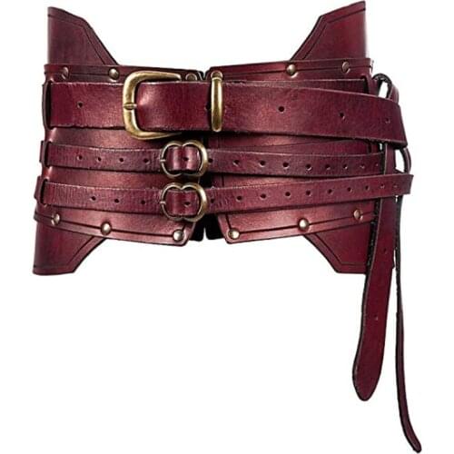 Middle Ages Vintage Wide Belt Men Knight Armors Medieval Viking Pirate Costume for Adult Cosplay Women Fancy Props Accessories