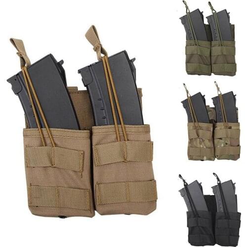 Military Double Molle Magazine Pouch Nylon Rifle Gun 7.62mm Mag Bag Tool Travel Pouch Waist Bag Paintball Hunting Accessories