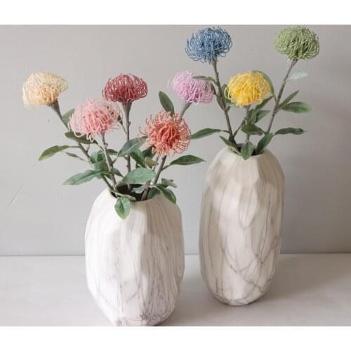 1Pc Artificial Fake Pincushion Flower Plant DIY Party Wedding Home Decoration Artificial Flowers