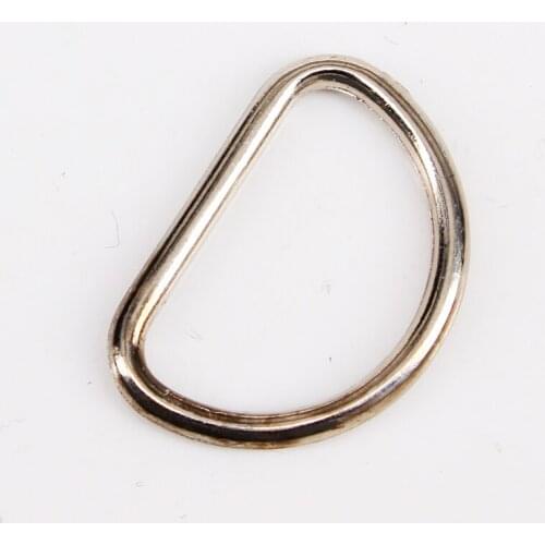 100piece 20mm Silver Metal Alloy D Ring D Type Buckle Belt Fasteners for Shoes Bag Garment Hooks Clips Accessories K411