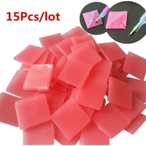 15pcs Paste Diy Sticker Diamond Painting Tools Glue Accessories Drill Point Pen Drilling Mud Glue Clay Embroidery Cross Stitch