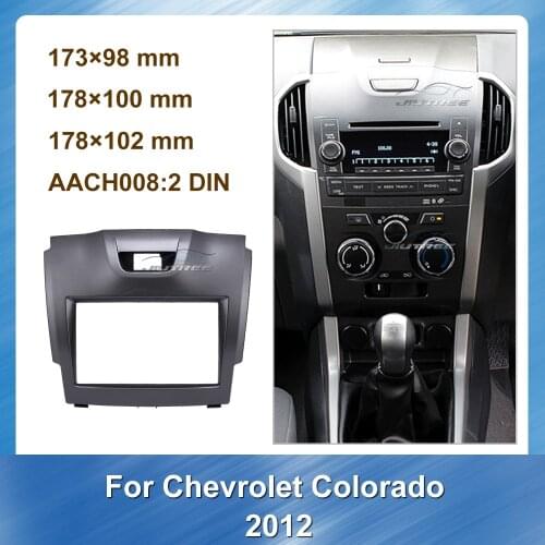 2 Din Car Radio Fascia For Chevrolet Colorado 2012 Car DVD Adaptor Panel Fascia Bezel GPS Navigation plate panel Frame Fascias