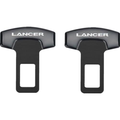 2PCS Car Belt Buckles Car Safty Belt Alarm Canceler Stopper for Mitsubishi Lancer accessories car styling