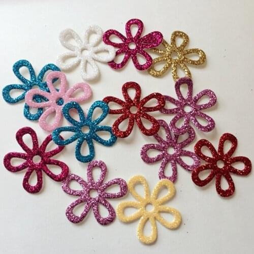 25mm mixed colour flash pink floral patches wedding dress decoration accessories 400 pieces/lot -C19A*5