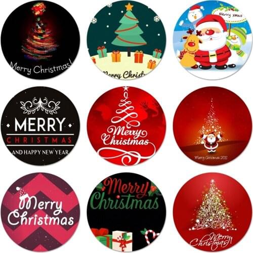 58mm Marry Christmas Icons Pins Badge Decoration Brooches Metal Badges For Clothes Backpack Decoration