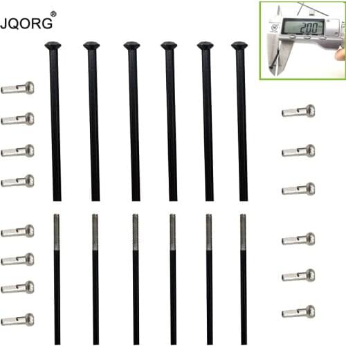 72 Pieces A Lot Diameter 2.0 mm 304 Stainless Steel Material Straight Pull Head Mountain Bike Spokes Black Color Bicycle Spokes