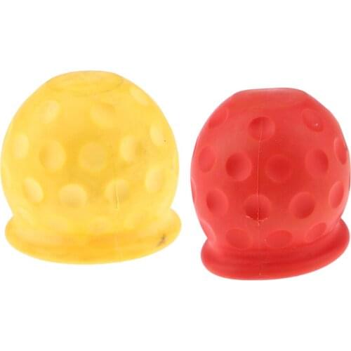 Car Tow Ball Bar Towing Protect Towbar Towball Cap Cover Yellow+Red