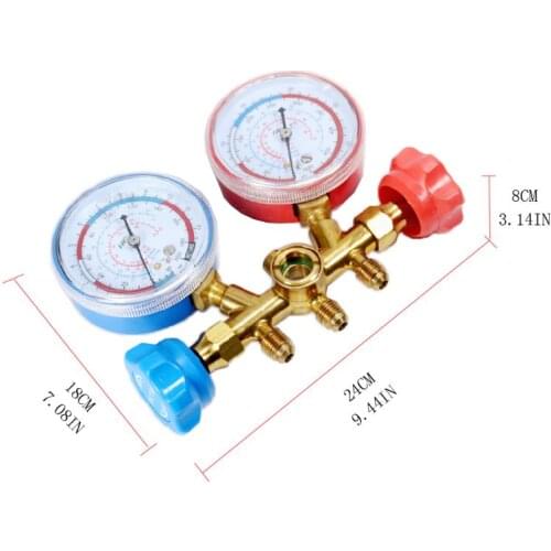 AC Diagnostic Manifold Freon Gauge Hose Set Charging R134A R12 R22 R502 Refriger 23GB