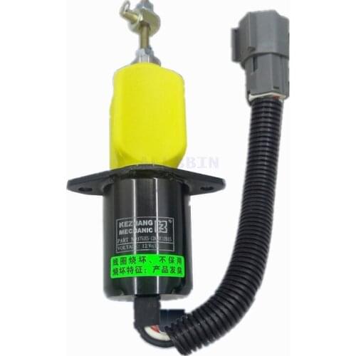 For Hyundai R60-5 Excavator Flameout switch flameout solenoid valve fuel Stop solenoid valve oil cutout Excavator Accessories