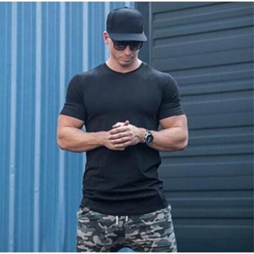 FITNESS SHARK Men's Plain T-shirts