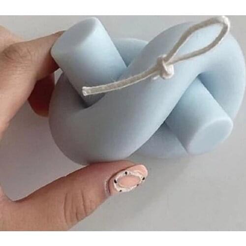 1PC Creative Knot Scented Candle Silicone Mould Concrete Handmade Soap Molds DIY Handmade Craft Making Supplies