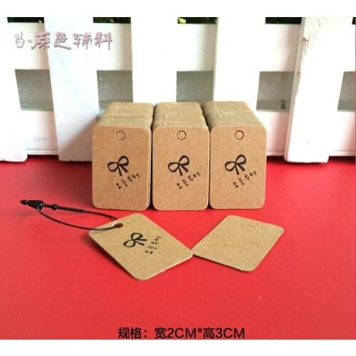 Hot sell jewelry tags Size: 30X20mm 500PCS 350gsm paper clothing tag , Price Label Tags
