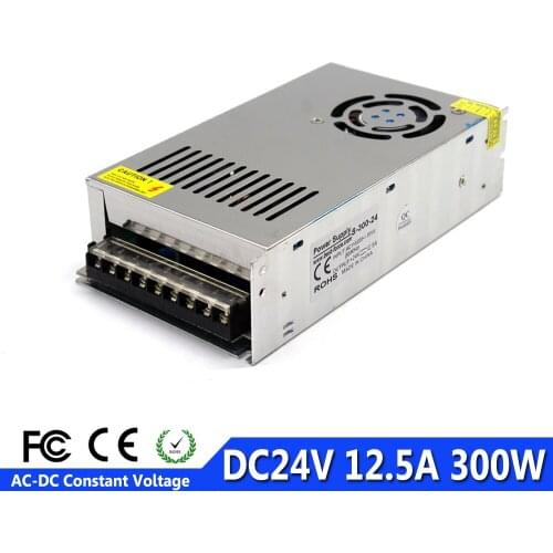 Switching Power Supply DC24V 12.5A 300W SMPS Transformer 220v 110v AC To Fonte 24V for Led Strip Light CNC CCTV 3D Printer