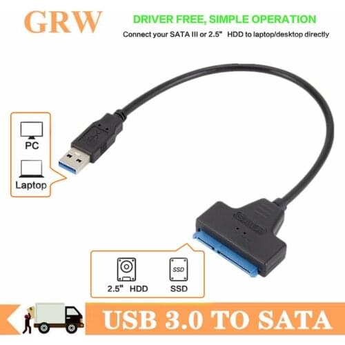 USB 3.0 TO SATA Cable Sata to USB 3.0 Adapter Up to 6 Gbps Support 2.5 Inches External HDD SSD Hard Drive 22 Pin Sata III Cable