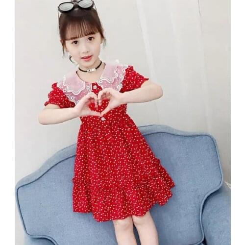 Summer New Childrens Clothing Korean Style Little Girl Chiffon Princess Dress Fashion Princess Dresses Kids Costume