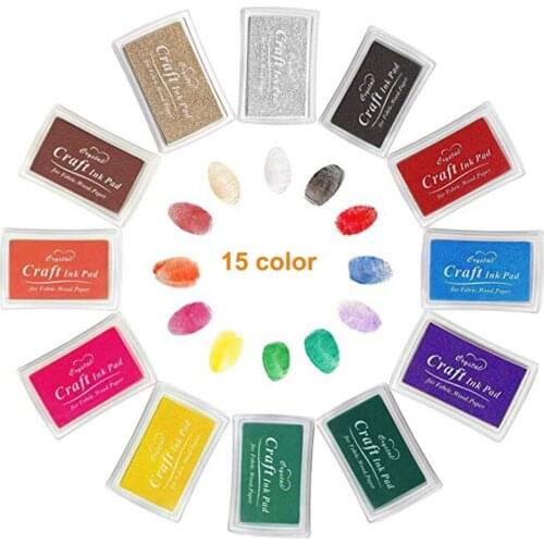 6pcs 7.8x5.5 CM Rectangle Pure Color Mini Sponge DIY Stamp Scrapbooking Decoration Ink Pad Stationery School Supplies