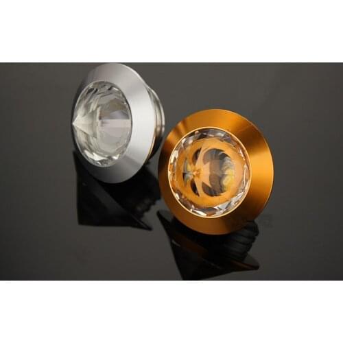 Mini Spot Light Crystal Diamond Cabinet Downlights LED Ceiling Lamp 110V 220V Jewelry Display Room Decor Warm white