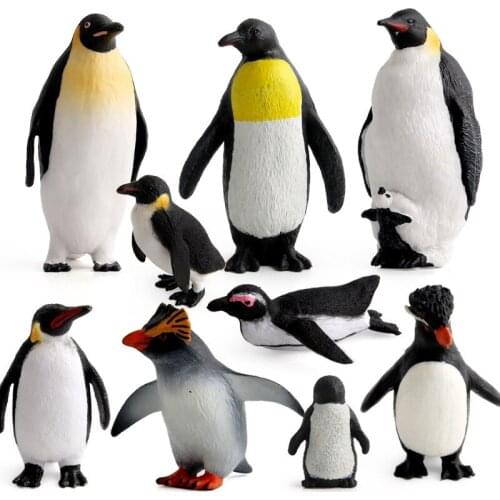 Simulation Penguin Models Figurines Polar Arctic Animal Figures Antarctic Set Christmas Birthday Gift