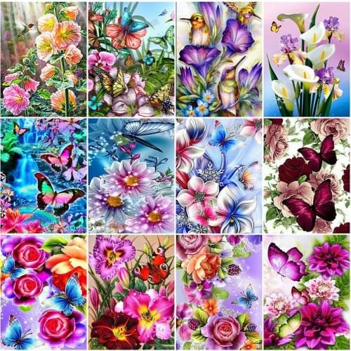 MomoArt Diamond Mosaic Animal Cross Stitch Kits Diamond Embroidery Butterfly Rhinestones Art Painting Full Drill Square Wall Art