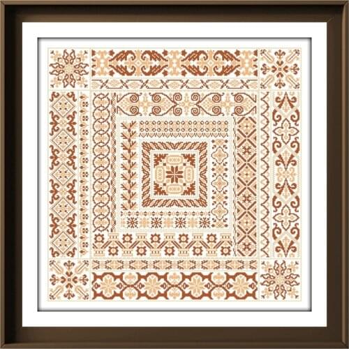 Sampler cove counted cross stitch kits simple embroidery needlework sets 18ct 14ct 11ct white cloth cotton thread DIY handmade