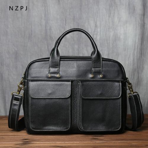 NZPJ Men's Leather Briefcases